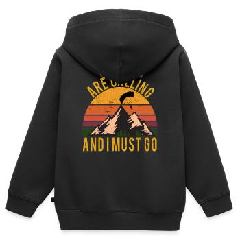 Paragleiter Paragliding Gleitschirmfliegen - Kinder Premium Organic Zip Hoodie - Schwarz - Hinten - AI Model Kid Male (0cm)