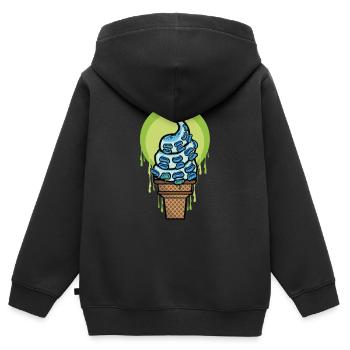 Tentakel Ice Cream Eis Tintenfisch Oktopus - Kinder Premium Organic Zip Hoodie - Schwarz - Hinten - AI Model Kid Male (0cm)