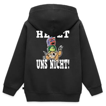 Hetzen Lustige Schnecke Schildkröte Faultier - Kinder Premium Organic Zip Hoodie - Schwarz - Hinten - AI Model Kid Male (0cm)