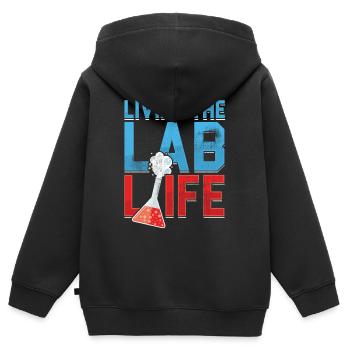 Leben im Labor Leben Medizinisches Labor Labor - Kinder Premium Organic Zip Hoodie - Schwarz - Hinten - AI Model Kid Male (0cm)
