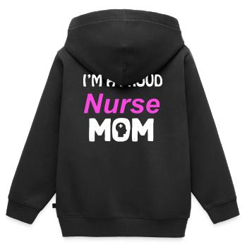Krankenschwester Krankenpfleger - Kinder Premium Organic Zip Hoodie - Schwarz - Hinten - AI Model Kid Male (0cm)