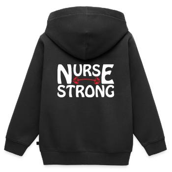 Infirmière infirmière - Sweat Premium à capuche zippé enfant bio - noir - Dos - AI Model Kid Male (0cm)