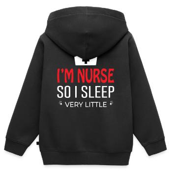 Infirmière infirmière - Sweat Premium à capuche zippé enfant bio - noir - Dos - AI Model Kid Male (0cm)