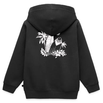 Planches de surf - Sweat Premium à capuche zippé enfant bio - noir - Dos - AI Model Kid Male (0cm)