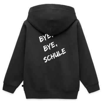 Bye, bye, Schule Geschenk Abschlussfeier Schule - Kinder Premium Organic Zip Hoodie - Schwarz - Hinten - AI Model Kid Male (0cm)