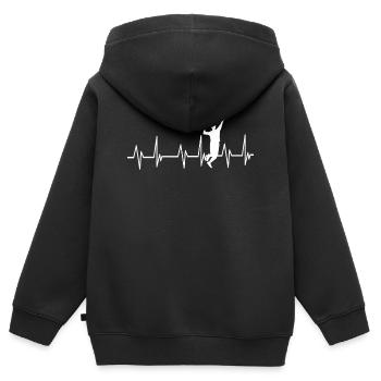 Badminton Federball Schläger Squash Geschenk - Kinder Premium Organic Zip Hoodie - Schwarz - Hinten - AI Model Kid Male (0cm)