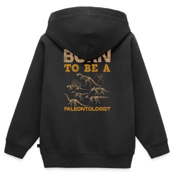 Paléontologues recherche - Sweat Premium à capuche zippé enfant bio - noir - Dos - AI Model Kid Male (0cm)