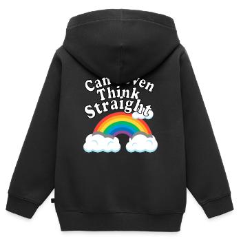Schwul Gay Pride - Kinder Premium Organic Zip Hoodie - Schwarz - Hinten - AI Model Kid Male (0cm)