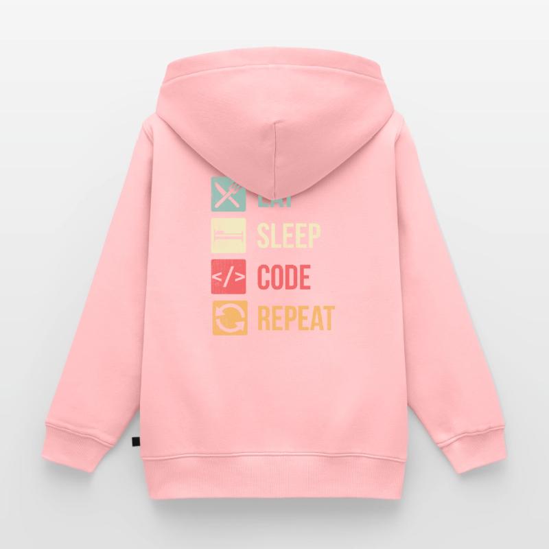 Software Engineer Coding Kids Premium Organic Zip-up Hoodie