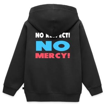 Pas de respect! Pas de pitié! - Sweat Premium à capuche zippé enfant bio - noir - Dos - AI Model Kid Male (0cm)