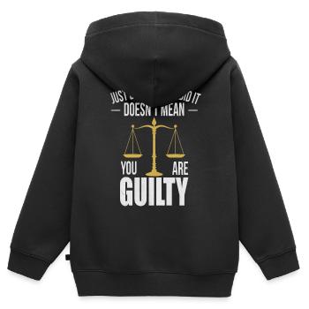 Avocat avocat avocat cadeau avocat - Sweat Premium à capuche zippé enfant bio - noir - Dos - AI Model Kid Male (0cm)