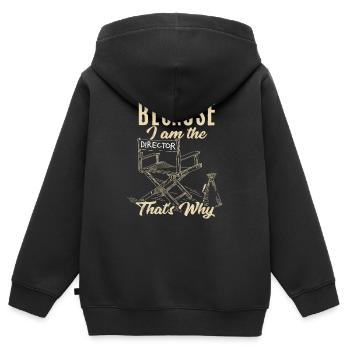 Film Filmemacher - Kinder Premium Organic Zip Hoodie - Schwarz - Hinten - AI Model Kid Male (0cm)