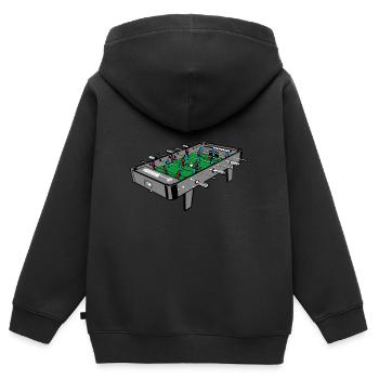 Foosball table table illustration - Kids Premium Organic Zip-up Hoodie - black - Back - AI Model Kid Male (0cm)