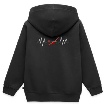 Modèle de vol cadeau amusant pour modèles réduits - Sweat Premium à capuche zippé enfant bio - noir - Dos - AI Model Kid Male (0cm)