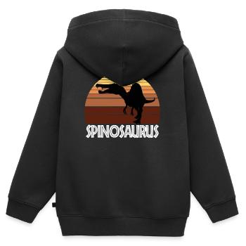 Spinosaurus - Kinder Premium Organic Zip Hoodie - Schwarz - Hinten - AI Model Kid Male (0cm)