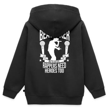Cadeau hip hop Beatbox Streetmind - Sweat Premium à capuche zippé enfant bio - noir - Dos - AI Model Kid Male (0cm)