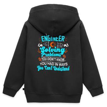 Computer Science Computer Scientist Gift - Kids Premium Organic Zip-up Hoodie - black - Back - AI Model Kid Male (0cm)