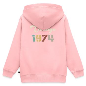 Born 1974 Birthday Gift Vintage 1974 - Kids Premium Organic Zip-up Hoodie - rose - Back - AI Model Kid Female (0cm)