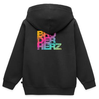 Bruderherz Bester Bruder der Welt Geschenkidee - Kinder Premium Organic Zip Hoodie - Schwarz - Hinten - AI Model Kid Male (0cm)