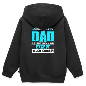 Mathe - Kinder Premium Organic Zip Hoodie - Schwarz - Hinten - AI Model Kid Male (0cm)
