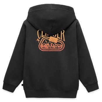 Grimpeurs - Sweat Premium à capuche zippé enfant bio - noir - Dos - AI Model Kid Male (0cm)