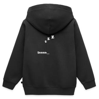 dormir - Sweat Premium à capuche zippé enfant bio - noir - Dos - AI Model Kid Male (0cm)