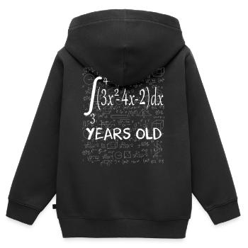 Funny Math Geek Integral Calculus 21st Birthday 21 - Kids Premium Organic Zip-up Hoodie - black - Back - AI Model Kid Male (0cm)