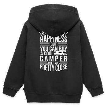 Camper - Kinder Premium Organic Zip Hoodie - Schwarz - Hinten - AI Model Kid Male (0cm)