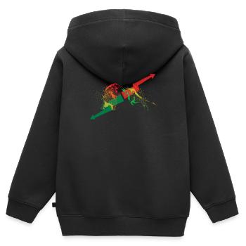 Bear Bull Investor Trader Unternehmer Kapitalist - Kinder Premium Organic Zip Hoodie - Schwarz - Hinten - AI Model Kid Male (0cm)