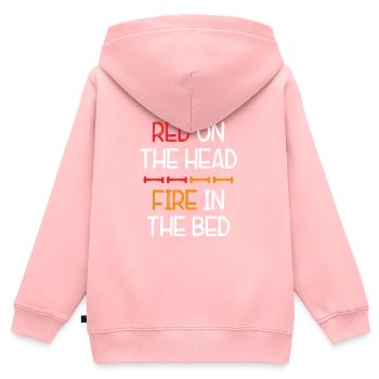 Rot auf dem Kopf Rotschopf Rothaar Ingwer Rotschopf - Kinder Premium Organic Zip Hoodie - Rosa - Hinten - AI Model Kid Female (0cm)