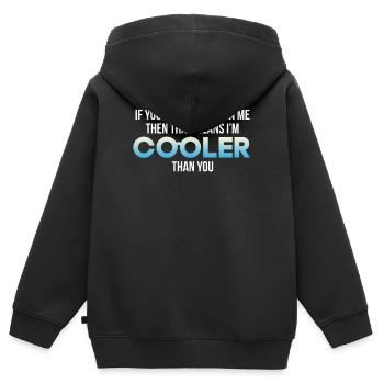 chaud et froid - Sweat Premium à capuche zippé enfant bio - noir - Dos - AI Model Kid Male (0cm)