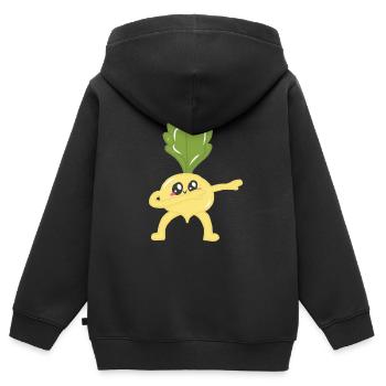 Tanzen Steppen Abrocken Beaten Dancen Zuckerrübe - Kinder Premium Organic Zip Hoodie - Schwarz - Hinten - AI Model Kid Male (0cm)
