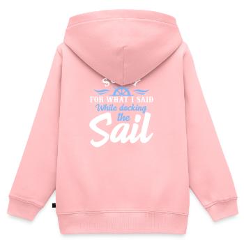 sailing - Kids Premium Organic Zip-up Hoodie - rose - Back - AI Model Kid Female (0cm)