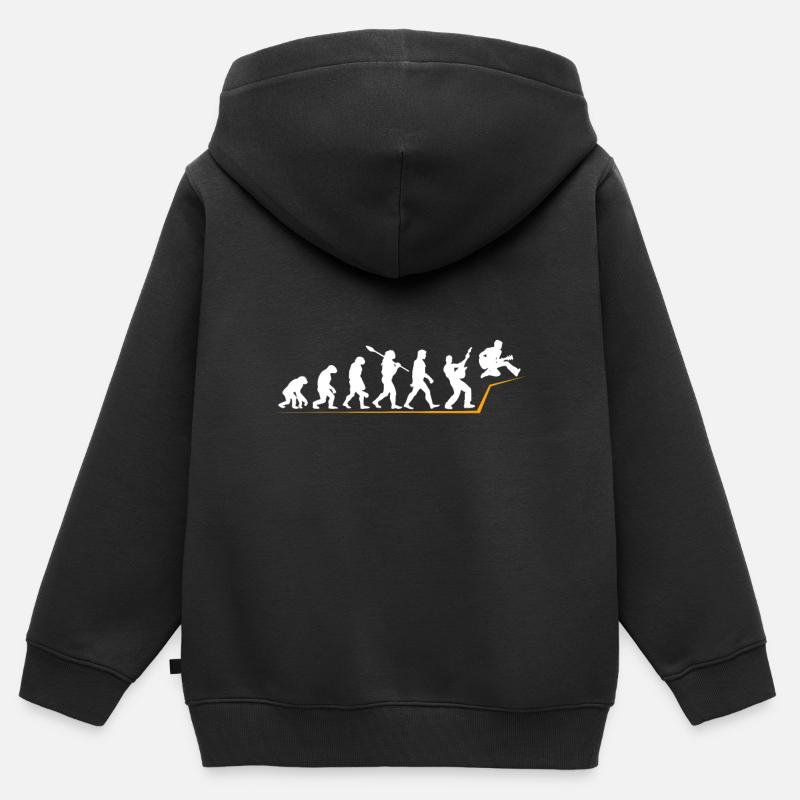 guitare - Sweat Premium à capuche zippé enfant bio - noir