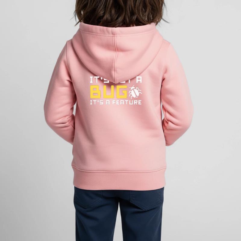 bug feature informatik code programmierer programm Kinder Premium Organic Zip Hoodie