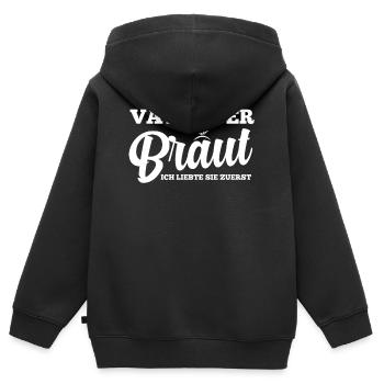 Vater Der Braut Heirat Hochzeit Junggesellinnenabs - Kinder Premium Organic Zip Hoodie - Schwarz - Hinten - AI Model Kid Male (0cm)