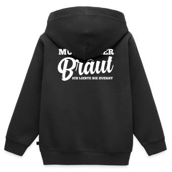 Mutter Der Braut Heirat Hochzeit Junggesellinnenab - Kinder Premium Organic Zip Hoodie - Schwarz - Hinten - AI Model Kid Male (0cm)
