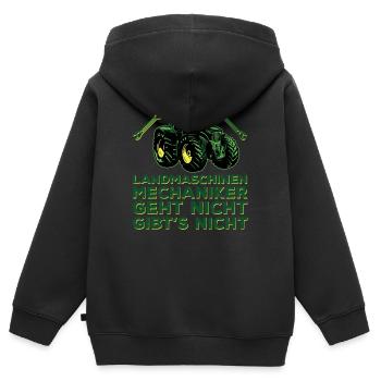 Agrar Landmaschinenmechaniker Landmaschinen - Kinder Premium Organic Zip Hoodie - Schwarz - Hinten - AI Model Kid Male (0cm)