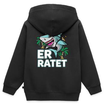 Hai Junggesellenabschied Heirat Hochzeit Bräutigam - Kinder Premium Organic Zip Hoodie - Schwarz - Hinten - AI Model Kid Male (0cm)