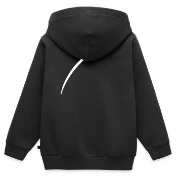 Symbol Pfeil - Kinder Premium Organic Zip Hoodie - Schwarz - Hinten - AI Model Kid Male (0cm)