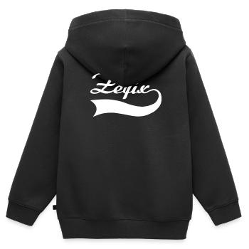 Bavarois Grantler Zefix potage bavarois cadeau - Sweat Premium à capuche zippé enfant bio - noir - Dos - AI Model Kid Male (0cm)
