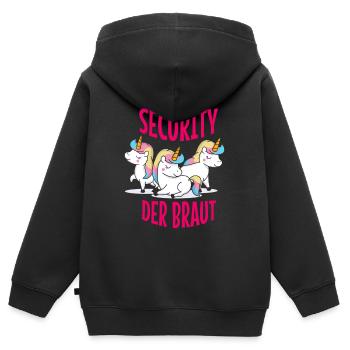 Security of the bride JGA hen party - Kids Premium Organic Zip-up Hoodie - black - Back - AI Model Kid Male (0cm)