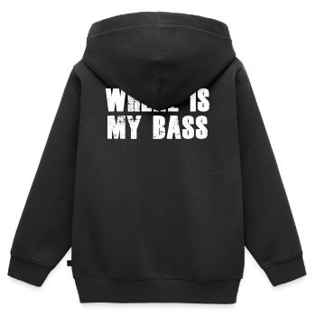 basse - Sweat Premium à capuche zippé enfant bio - noir - Dos - AI Model Kid Male (0cm)