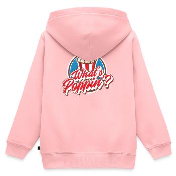 Pop corn - Sweat Premium à capuche zippé enfant bio - rose - Dos - AI Model Kid Female (0cm)