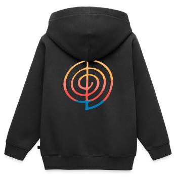 Cho Ku Rai Kraftsymbol - Kinder Premium Organic Zip Hoodie - Schwarz - Hinten - AI Model Kid Male (0cm)