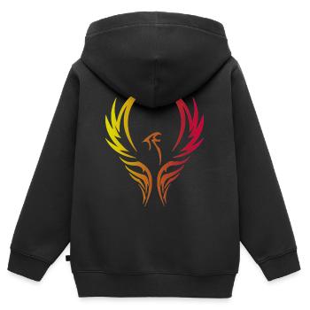 Star - Kids Premium Organic Zip-up Hoodie - black - Back - AI Model Kid Male (0cm)