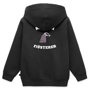 Marder Flüsterer - Kinder Premium Organic Zip Hoodie - Schwarz - Hinten - AI Model Kid Male (0cm)