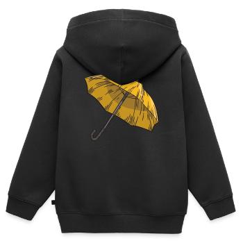 Cool Yellow Umbrella Academia Shirt Gift Idea - Kinder Premium Organic Zip Hoodie - Schwarz - Hinten - AI Model Kid Male (0cm)