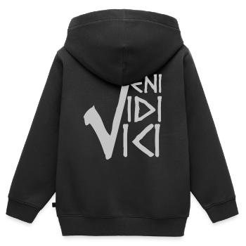 VENI VIDI VICI - Sweat Premium à capuche zippé enfant bio - noir - Dos - AI Model Kid Male (0cm)