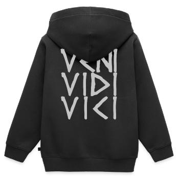 VENI VIDI VICI - Sweat Premium à capuche zippé enfant bio - noir - Dos - AI Model Kid Male (0cm)